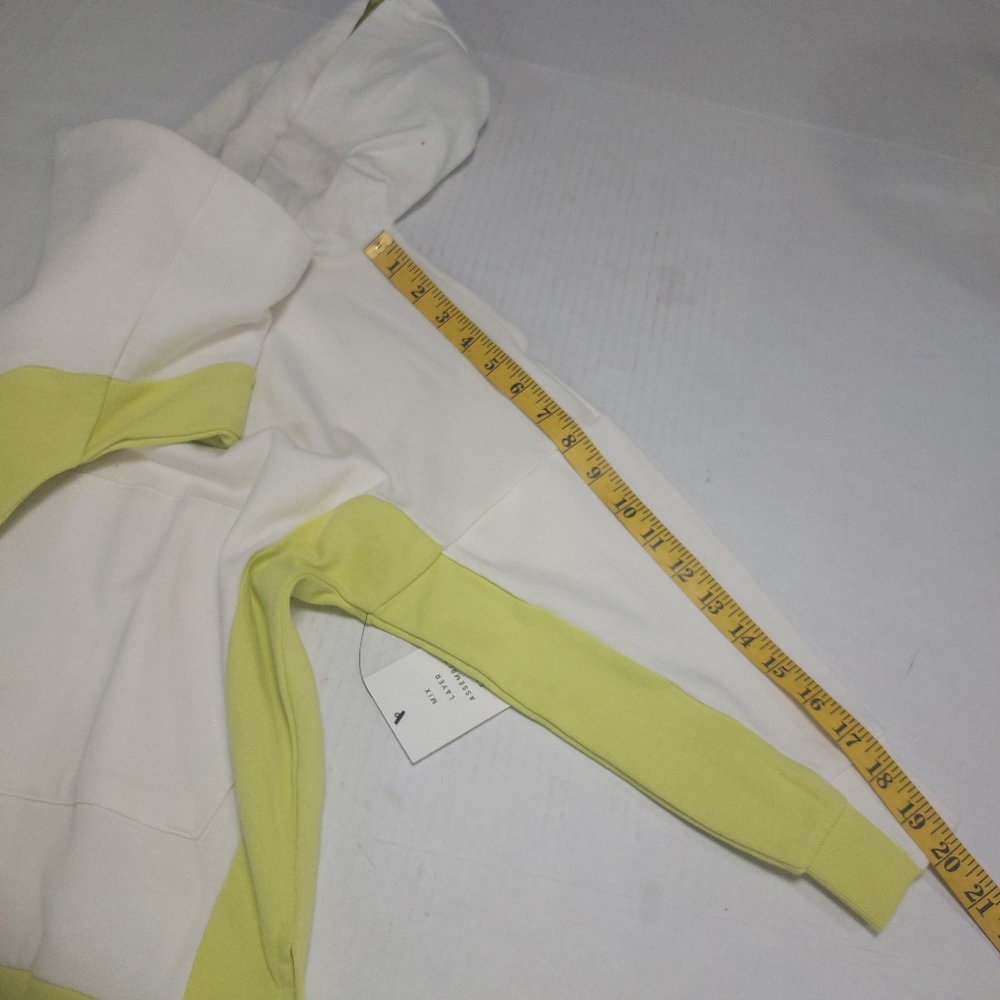Free Assembly Girls Hoodie Dress Green and Cream Size XS 4/5 - Picture 8 of 10